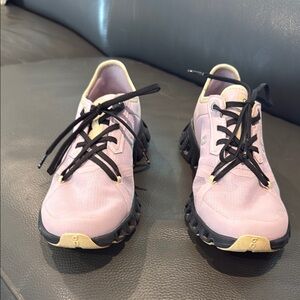 On Running Women's Shoes in Light Pink and Black